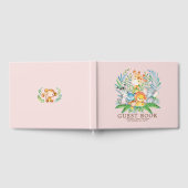 ガールズサファリジャングルベビーシャワーゲストブック ゲストブック (全面)