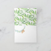 ガールズサファリジャングル赤ちゃんシャワーありがとうご注意 サンキューカード (内部)