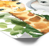 ガールズサファリフローラベビーシャワー歓迎ポスター ポスター (角)