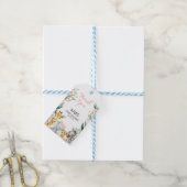 ガールズサファリフローラリースベビーシャワーありがとう ギフトタグ (より糸付き)