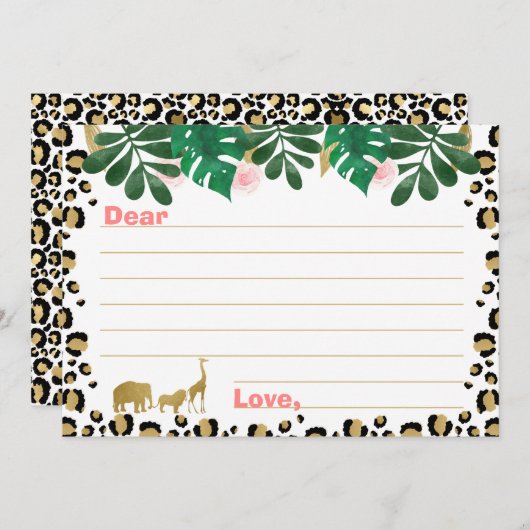 ガールズサファリワイルドワンタイムカプセルカード 招待状 (正面/裏面)