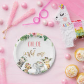 ガールズサファリワイルドワンバースデーパーティー紙プレート ペーパープレート (パーティー)