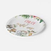 ガールズサファリワイルドワンバースデーパーティー紙プレート ペーパープレート (アングル)