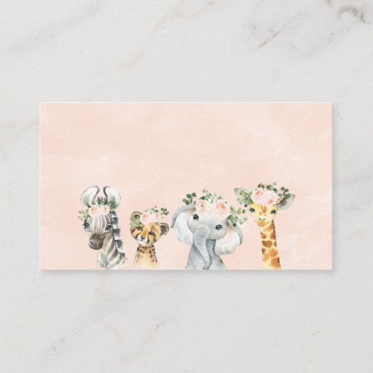 ガールズサファリ動物はカードの挿入の数を推測 エンクロージャーカード (裏面)