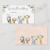 ガールズサファリ動物はカードの挿入の数を推測 エンクロージャーカード (正面/裏面)