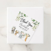 ガールズサファリ動物ベビーシャワーメッセージカード フェイバータグ (インサイチュ)