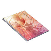 ガールズサンセットビーチバレーボールパーソナライズされた ノートブック (右側)