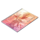 ガールズサンセットビーチバレーボールパーソナライズされた ノートブック (左側)