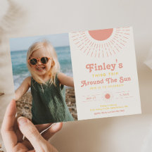 ガールズサン誕生日招待状 |写真Sun