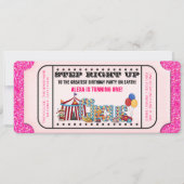 ガールズサーカスチケットバースデーパーティー 招待状 (正面)