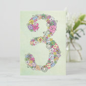 ガールズサードバースデーカスタムパーティー招待状招待状 招待状 (スタンド正面)