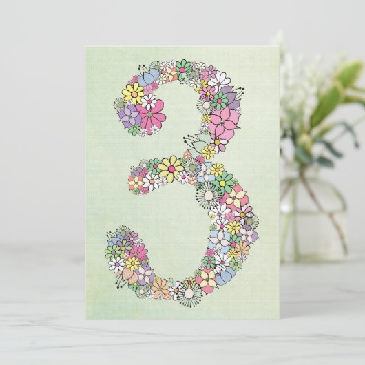 ガールズサードバースデーカスタムパーティー招待状招待状 招待状 (スタンド正面)