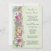 ガールズサードバースデーカスタムパーティー招待状招待状 招待状 (裏面)