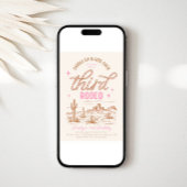 ガールズサードロデオ誕生日招待状 招待状