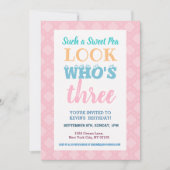 ガールズサード誕生日招待状文言 招待状 (正面)