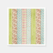 ガールズシャビー素朴バラコテージシックティーパーティー スタンダードカクテルナプキン (正面)