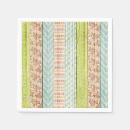 ガールズシャビー素朴バラコテージシックティーパーティー スタンダードカクテルナプキン