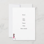 ガールズショッピングパーティーイベントブラック 招待状 (裏面)