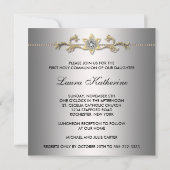 ガールズシルバーファーストホーリーコミュニオン 招待状 (裏面)