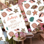 ガールズシーシェルビーチバースデーパーティー バンティングフラッグ