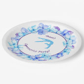 ガールズジムティクスウォーターカラーフローラ誕生日 ペーパープレート (アングル)