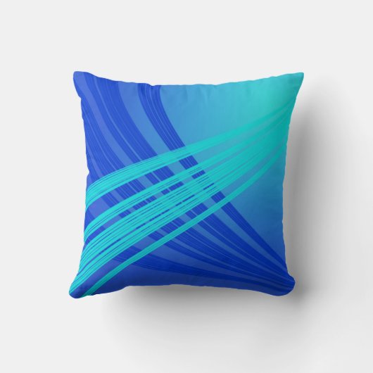 ガールズジムティクスブルー抽象芸術 クッション (裏面)