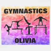 ガールズジムティクスレインボースワーズフリースブランケット フリースブランケット (正面(横))