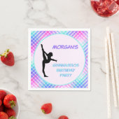 ガールズジムティクス誕生日かわいらしパステルプライド スタンダードカクテルナプキン (インサイチュ)