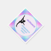 ガールズジムティクス誕生日かわいらしパステルプライド スタンダードカクテルナプキン (角)