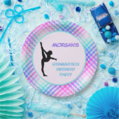 ガールズジムティクス誕生日かわいらしパステルプライド ペーパープレート (パーティー)