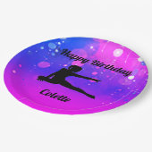 ガールズジムティックスハッピーバースデー紙プレート ペーパープレート (アングル)