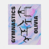 ガールズジムティックスパステルスワーズ フリースブランケット (正面)