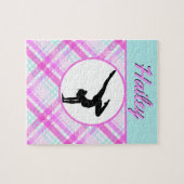 ガールズジムティックスパステルピンクスとティール(緑がかった色) ジグソーパズル (横)