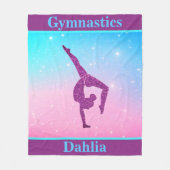 ガールズジムティックスリープパステルフリースブランケット フリースブランケット (正面)