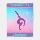 ガールズジムティックスリープパステルフリースブランケット フリースブランケット (正面)