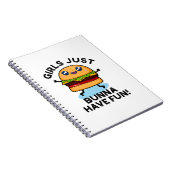 ガールズジャストブンナウィーズおもしろいおもしろいバーガープン ノートブック (右側)