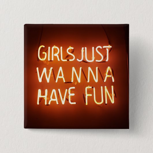ガールズジャストワンスクエアボタン 缶バッジ (正面)