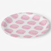 ガールズジャストワンピンクボウ誕生日 ペーパープレート (アングル)