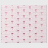 ガールズジャストワンピンクボウ誕生日 ラッピングペーパー (フラット)