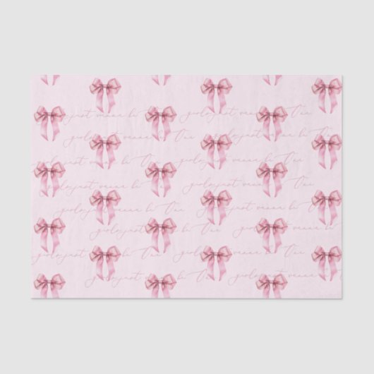 ガールズジャストワンピンクボウ誕生日 薄葉紙 (正面)