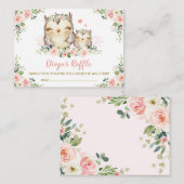 ガールズジャングルサファリワイルドアニマルズおむつラッフル エンクロージャーカード (正面/裏面)