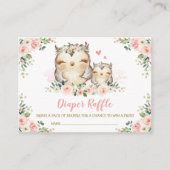 ガールズジャングルサファリワイルドアニマルズおむつラッフル エンクロージャーカード (正面)