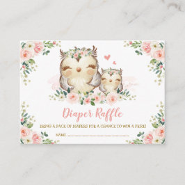 ガールズジャングルサファリワイルドアニマルズおむつラッフル エンクロージャーカード