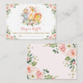 ガールズジャングルサファリワイルドアニマルズおむつラッフル エンクロージャーカード (正面/裏面)