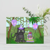 ガールズジャングルパンサー誕生日パーティーへの招待 招待状 (スタンド正面)