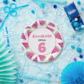 ガールズスイカ誕生日パーティー ペーパープレート (パーティー)