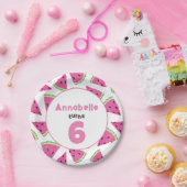 ガールズスイカ誕生日パーティー ペーパープレート (パーティー)