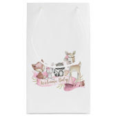 ガールズスイートウッドランド動物ベビーガール スモールペーパーバッグ (裏面)