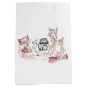 ガールズスイートウッドランド動物ベビーガール ミディアムペーパーバッグ (裏面)