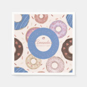 ガールズスイートドーナッツパステル誕生日 スタンダードカクテルナプキン (正面)